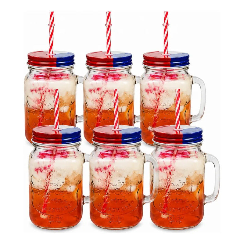 X6 Vaso De Vidrio Con Bombilla Para Celebrar Fechas Patrias Fechas Patrias