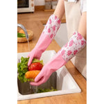 Guantes De Cocina Limpieza Impermeable Largos Multiuso Verde
