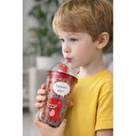 X2 Vaso Infantil Dinosaurio Acrilico Con Bombilla Luz 450ml