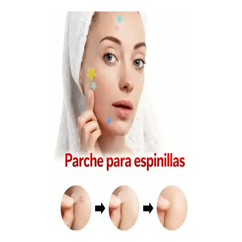 Parche Para El Acne Pack 36 Unid Corazon Estrella Dia /noche Todo Tipo De Piel Día/noche
