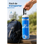 Botella De Agua Cooler Termico Bicicleta Frio/calor 700ml Azul