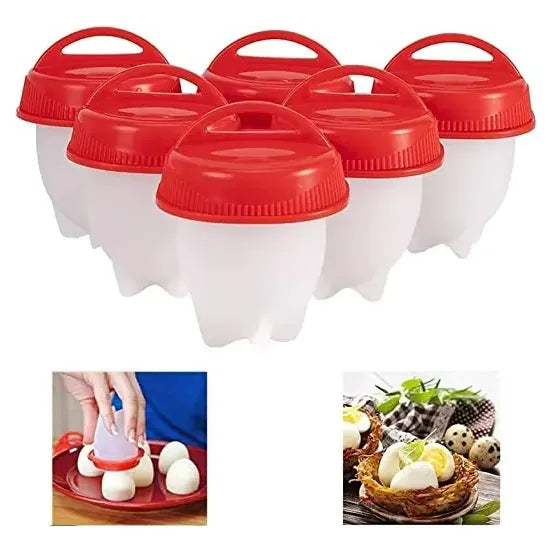 Set 6 Hervidor De Huevos De Silicone Para Cocina Sin Bpa