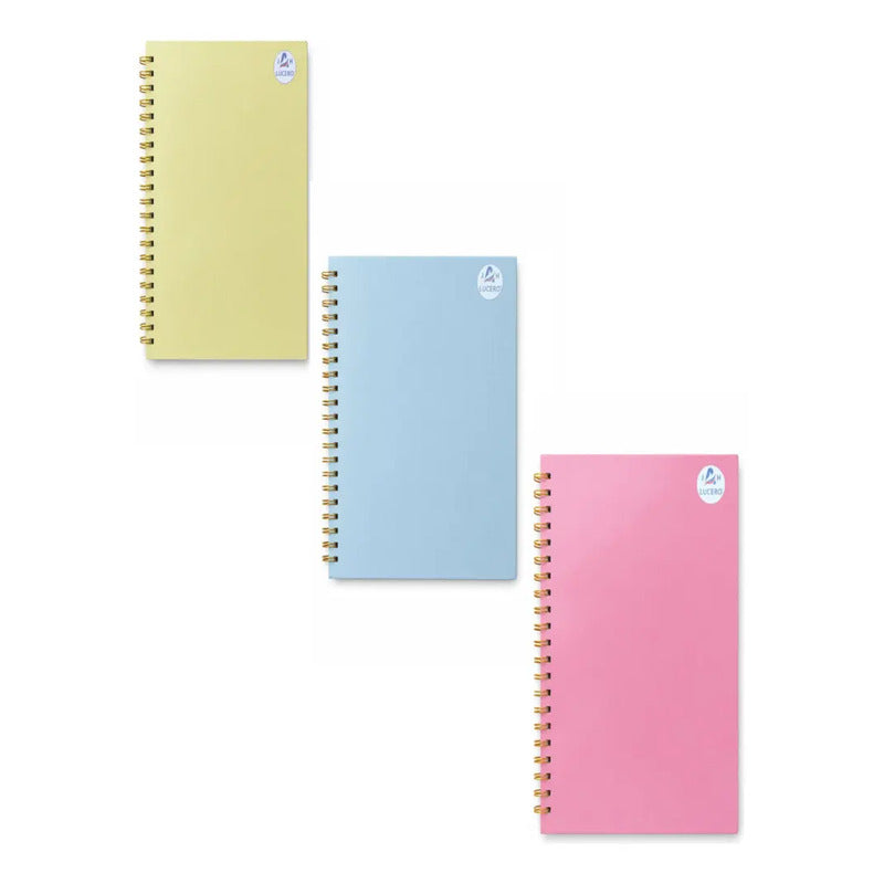 8 Cuaderno Universitario 100 Hojas Espiral Doble 7mm Colores Varios