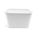 X3 Caja Cesta Organizadora Plastica Con Tapa Apilable 24ltrs