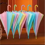 Paraguas De Niñas Paraguas Infantiles Lluvia 90cm Sombrilla Color Celeste Diseño De La Tela Colores