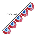 Guirnaldas Abanico Decorativos Chile Fechas Patrias 3.2mt