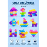 Bloques De Goma Magico De Construcción Sensorial 40 Piezas 40 Legos De Goma