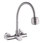 Llave Lavaplatos Monomando Cuello Flexible Cocina X2