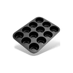 Bandeja Antiadherente De 12 Tazas Para Magdalenas Y Cupcakes Negro