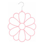 Colgador Percha Flor Para Bufandas Pashminas Pañuelos 25cm Rosa Pálido Liso Unica