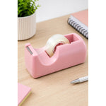 Porta Scotch Dispensador Cinta Adhesiva Para Escritorio Rosa