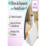 X20 Filtro Repuesto Humificador Varilla De Algodon Esponja Blanco