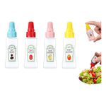 Mini Botellas Exprimibles Salsas Portátil Lonchera X4