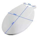 Tapa De Wc (baño) Asiento Redondo Plastico Borde + Tornillos Color Blanco