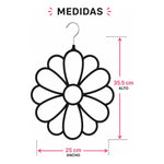 Colgador Percha Flor Para Bufandas Pashminas Pañuelos 25cm Rosa Pálido Liso Unica