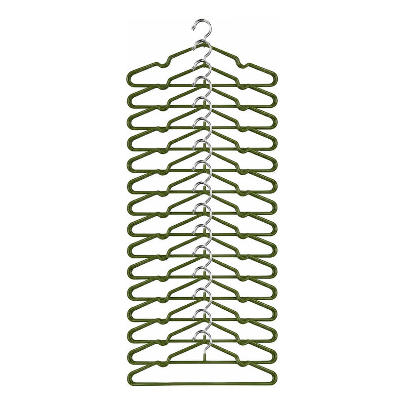 X30 Perchero Metalico Infantil Organizador Para Ropa Bebe Verde Musgo