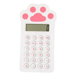 Calculadora Básica Uso Diario O Escolar Forma Patita De Gato Blanco