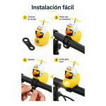 Luz Para Bicicleta Recargable Bocina Pato Amarillo Linterna Surtido