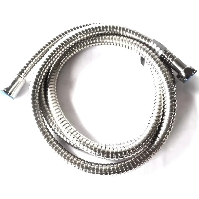 Manguera De Ducha/ducha De Malla De Acero Inoxidable 2 Mtros Plateado