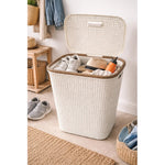 Canasto Rattan De Plastico Para Ropa Sucia Con Tapa Cesto