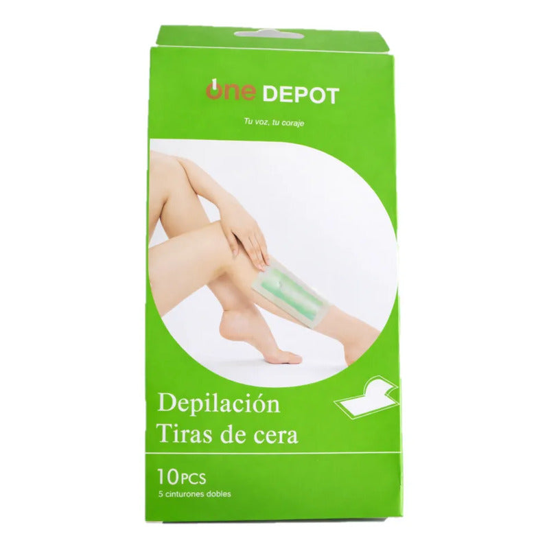 Bandas De Cera Depilatorias 5 Tiras Dobles Para Cuerpo Vello
