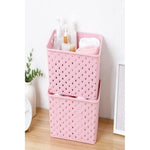 X2 Caja Plastica Organizadora Con Tapa Cesto Decobox 20 Ltrs Rosa Claro Cesto Decobox