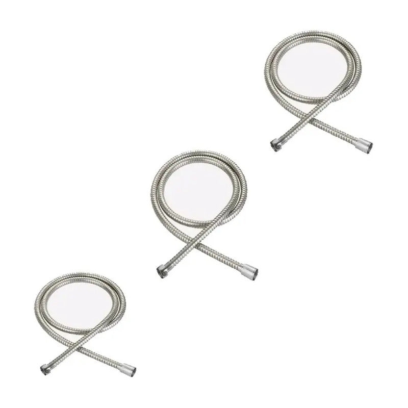 Pack X3manguera Ducha Flexible Extensible  Acero Inoxidable  Plateado