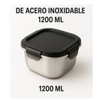 Recipiente Fiambrera Aislante De Acero Inoxidable Con Tapa Plateado