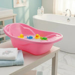 Bañera Tina Anatómica Bebes Celeste/rosada Color Rosa Liso