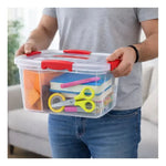 X10 Caja Wenco Organizadora 6 Litros Transparente Plastica
