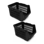 Organizador Gaveta Multiuso Apilable Ventilado Kendy Pack2 Negro