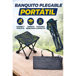 Taburete Plegable Silla Portátil Camping Piso De Acampar  Camuflaje