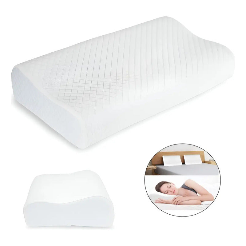 X12 Almohada Ortopédica  Cervical Terapéutica Memoria Cuello Blanco