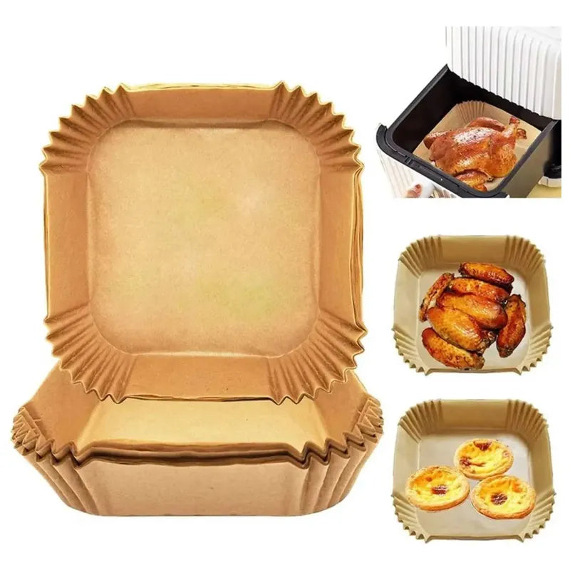 X200 Pcs Bandeja De Papel Para Freidora De Aire- Air Fryer