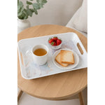 Bandeja De Melamina De Servir Bandeja Rectangular Con Asa Marmol Pastel