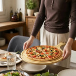 Tabla Para Picar Pizza De Bambu Con Mango Pizzera 50x35cm