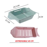 Escurridor Ajustable De Fregadero Lavado Frutas Vegetales