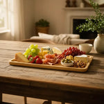 Bandeja De Madera Multiuso Para Servir Y  Picoteo  40x29 Cm Madera