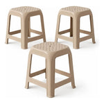 Pack De 3 Pisos Plastico Taburete Cuadrado Banco Silla 46cm