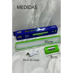 X2 Lampara De Emergencia Recargable Ampolleta Luz Led 30cm Verde Lima