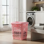 Canasto De Plastico Para Ropa Sucia Con Tapa Cesto 45litros Rosa 45 Litros