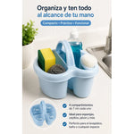 Escurridor Organizador Cubiertos 4 Divisiones Plastico Crema