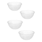 X4 Recipiente De Ensalada Bowl Redondo Plástico Multiuso 9lt