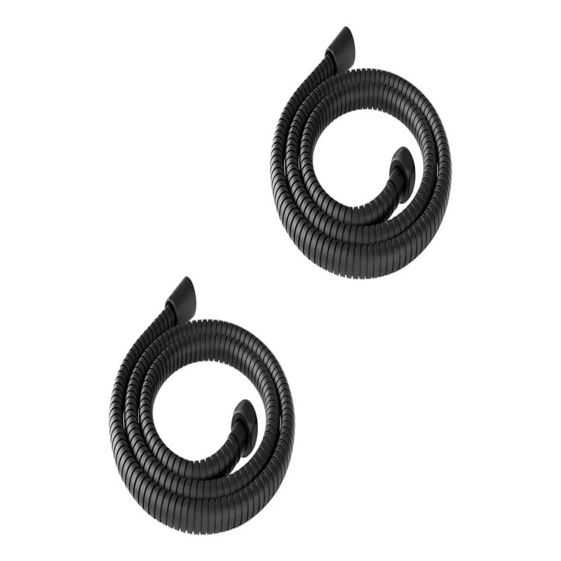 Pack X2 Manguera Flexible Ducha 2 Metro Negra Mate Universal Negro Mate