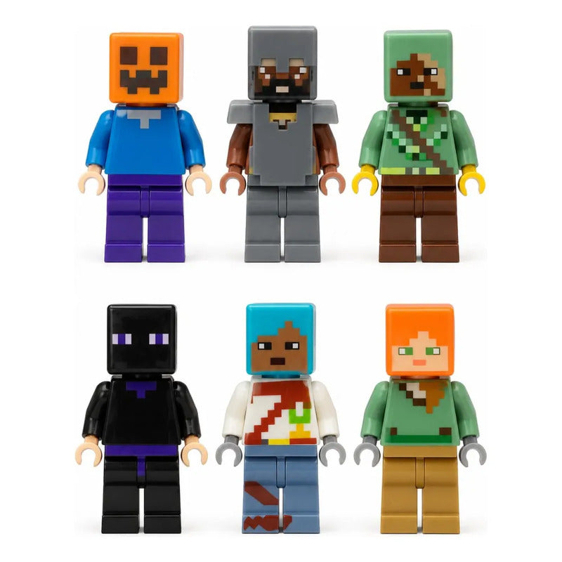 Set 6 Figuras Minecraft Figuras De Acción Para Armar 12 Accion 1