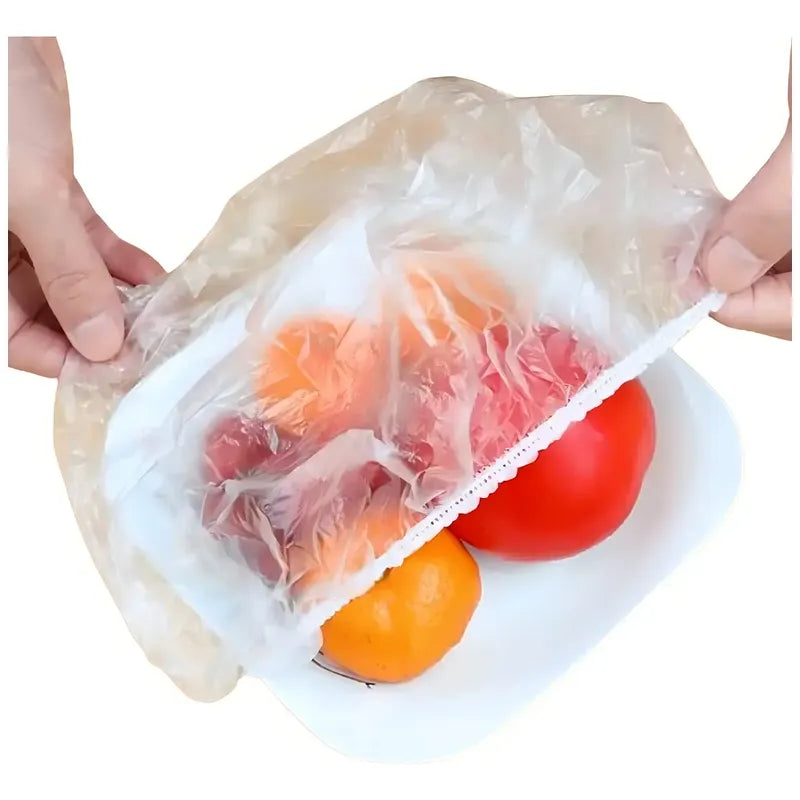 Envoltura De Plástico Para Alimentos Gorro Elastico 100pcs