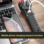 Linterna Táctica 4en1 Emergencia Martillo Seguridad Usb Linterna Rojo Luz Blanco