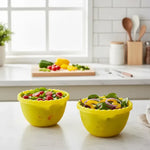 X2 Recipiente Ensalada Bowl Redondo Plastico Multiuso 3.5lts