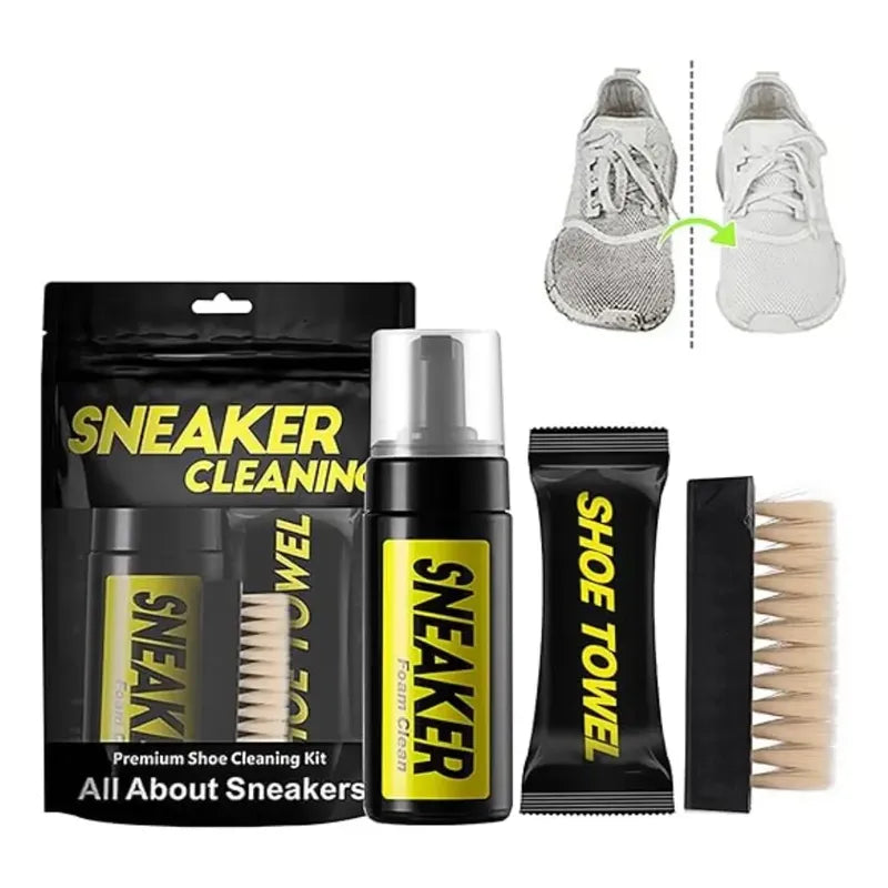 Kit De Limpieza Zapatillas Espuma Limpiadora Blanqueador