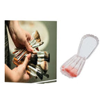 Set 5 Brochas Maquillaje  Cajita Estuche En Forma De Ostra